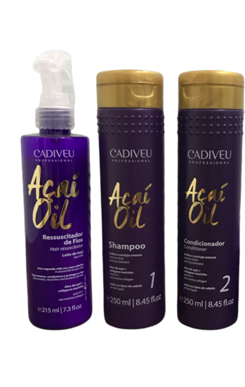 Cadiveu Professional Açaí Oil Anti Frizz Hair Recovering Kit