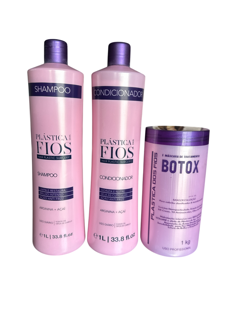 Plastica dos Fios Deep Cleansing Shampoo Plus Hair Botox Kit