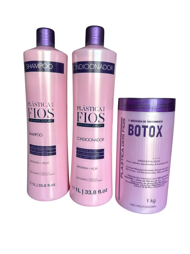 Plastica dos Fios Deep Cleansing Shampoo Plus Hair Botox Kit