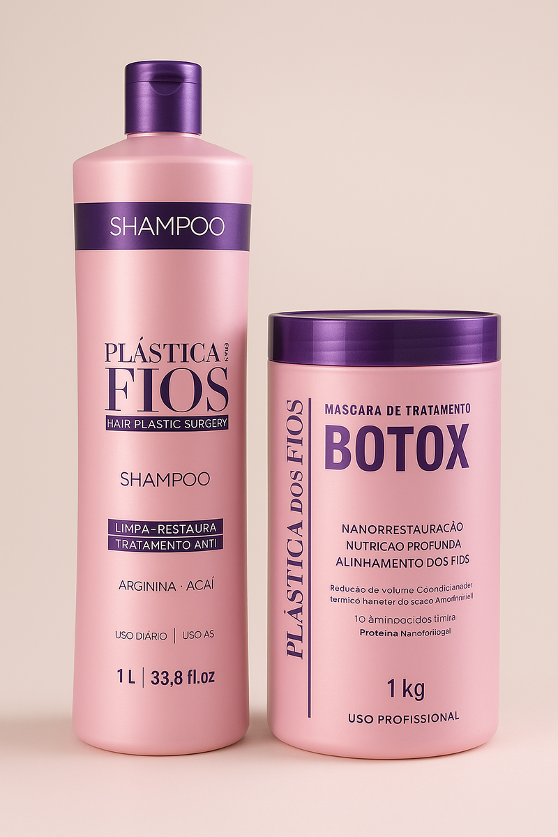 Plastica dos Fios Deep Cleansing Shampoo Plus Hair Botox Kit