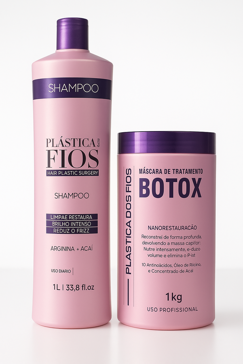 Plastica dos Fios Deep Cleansing Shampoo Plus Hair Botox Kit