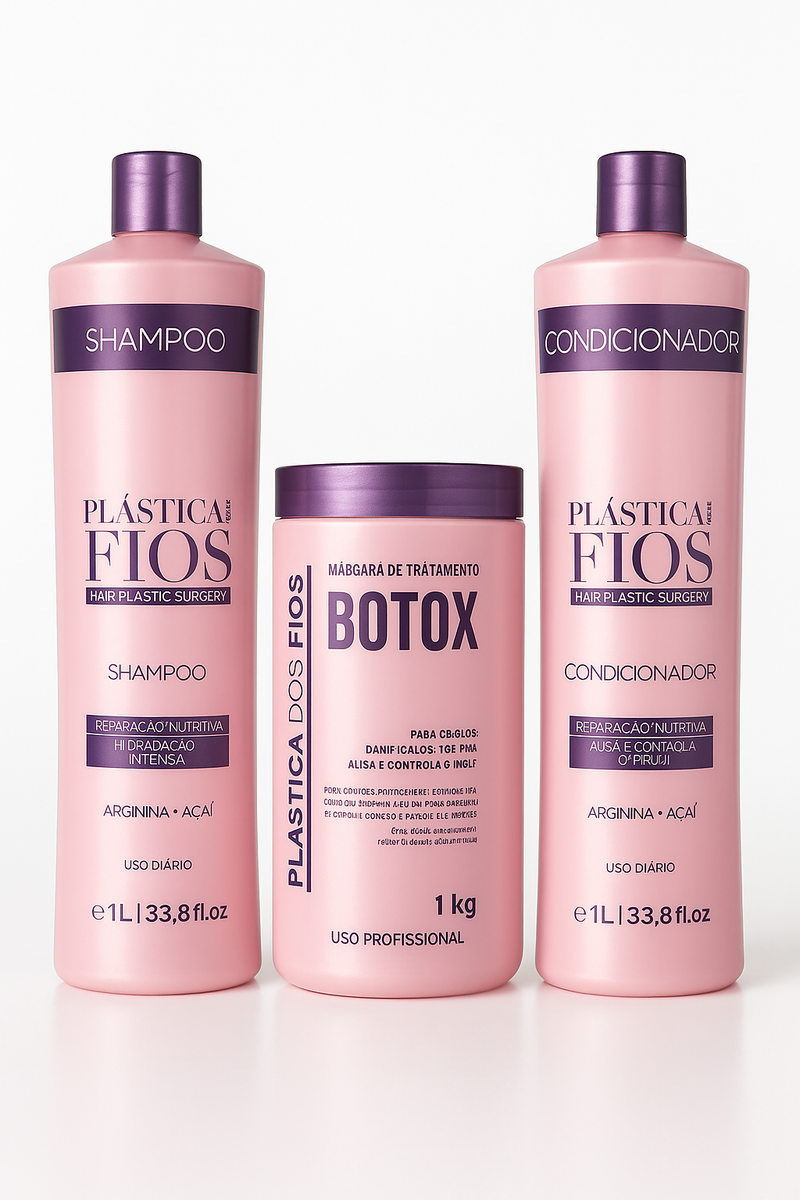 Plastica dos Fios Deep Cleansing Shampoo Plus Hair Botox Kit
