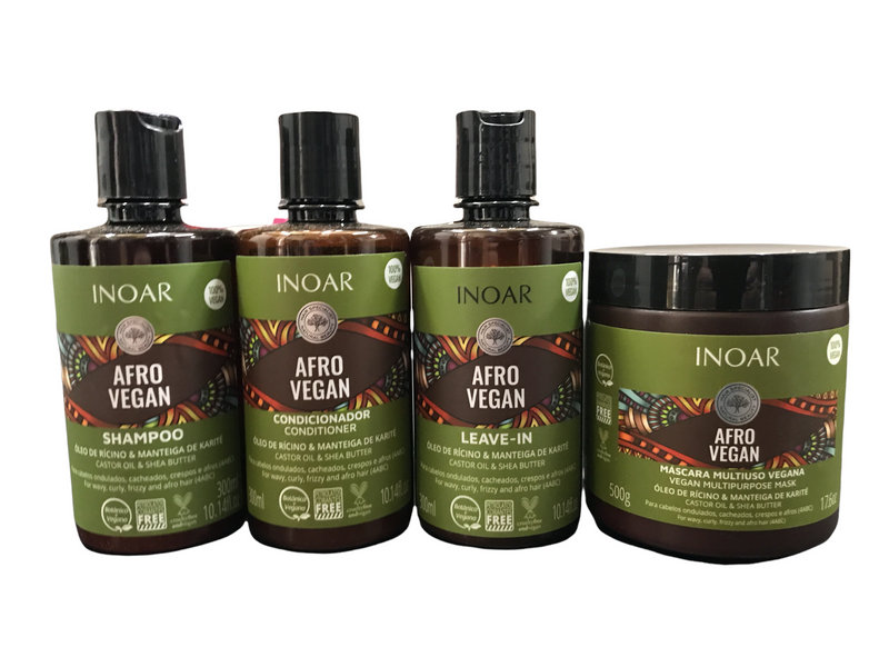 Inoar Afro Vegan Complete Hair Hydrating Kit - Keratinbeauty